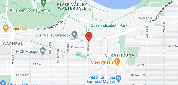 map of 8703 105 ST NW